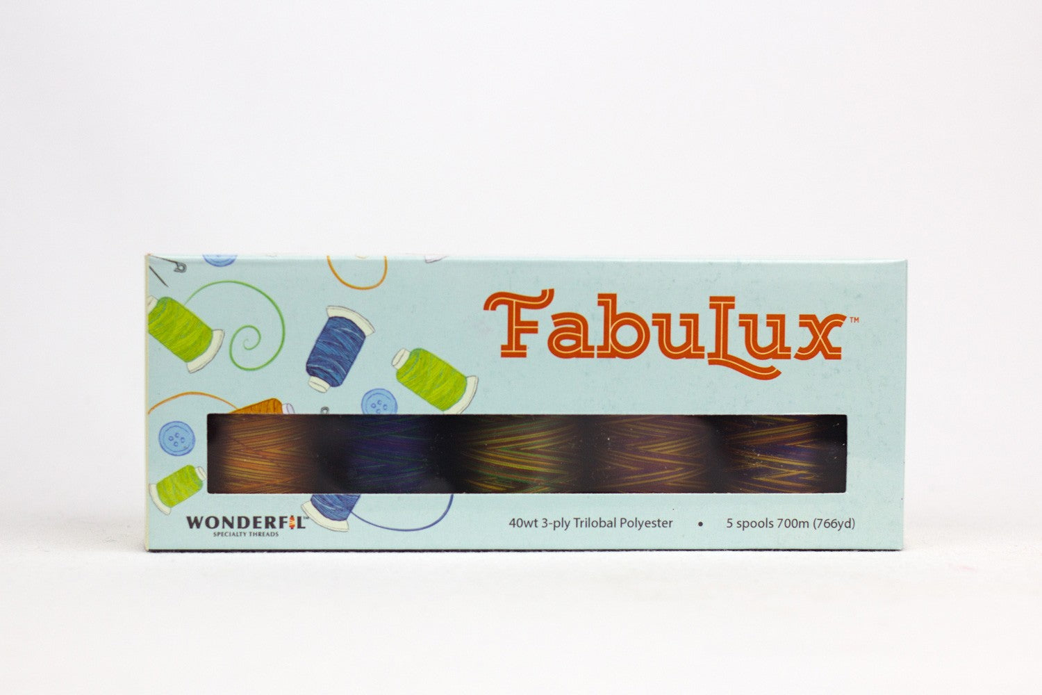 FabuLux Trilobal Polyester 40wt 700m 5ct Set Royal