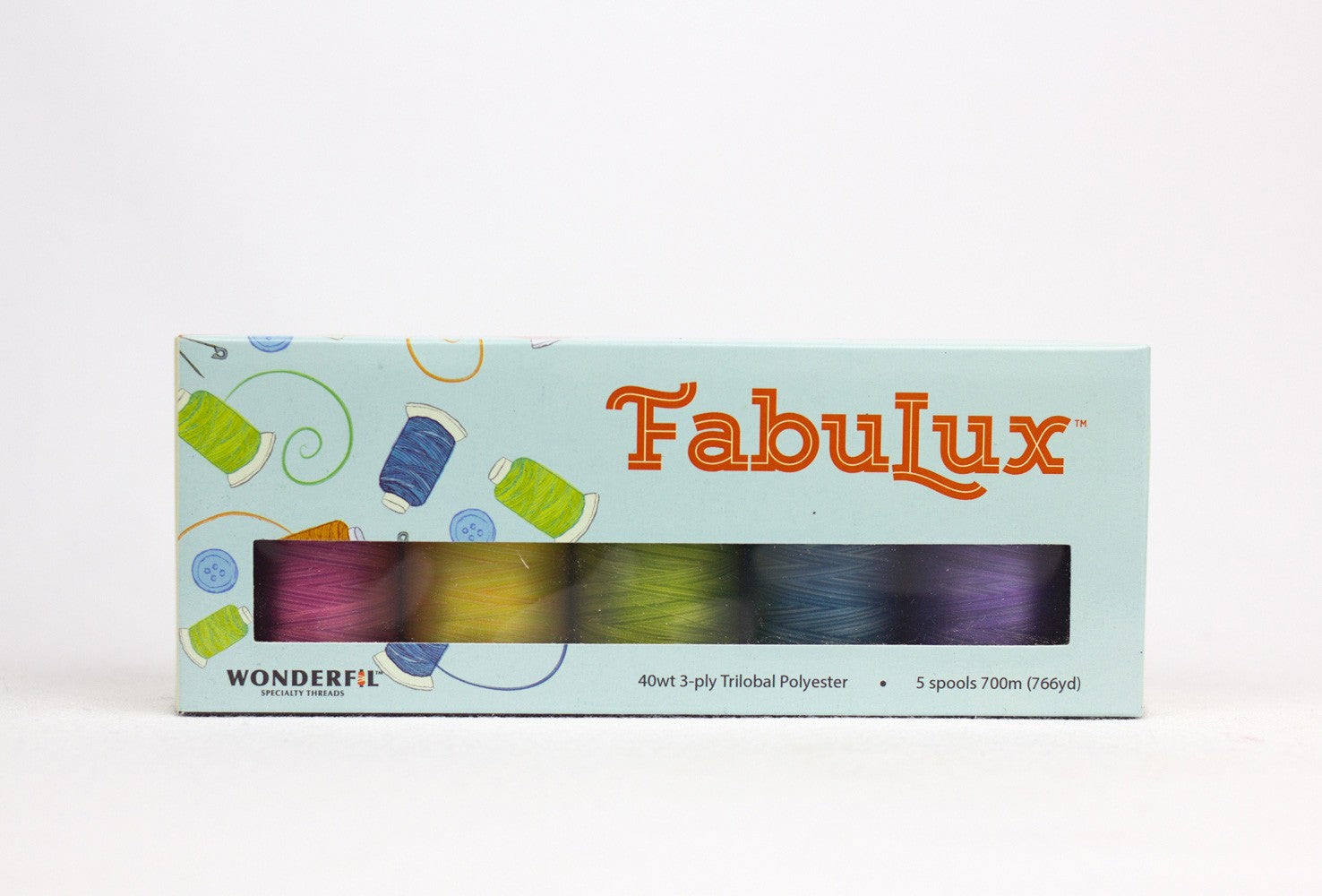 FabuLux Trilobal Polyester 40wt 700m 5ct Set Tranquility