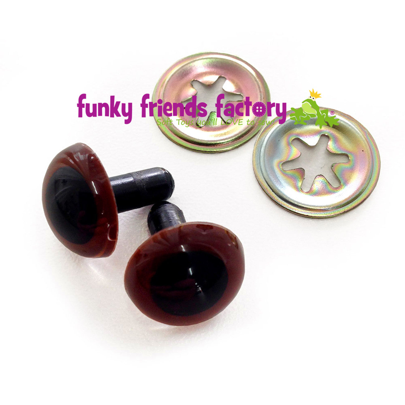 Toy Eyes Crystal - 15mm Dk Brown