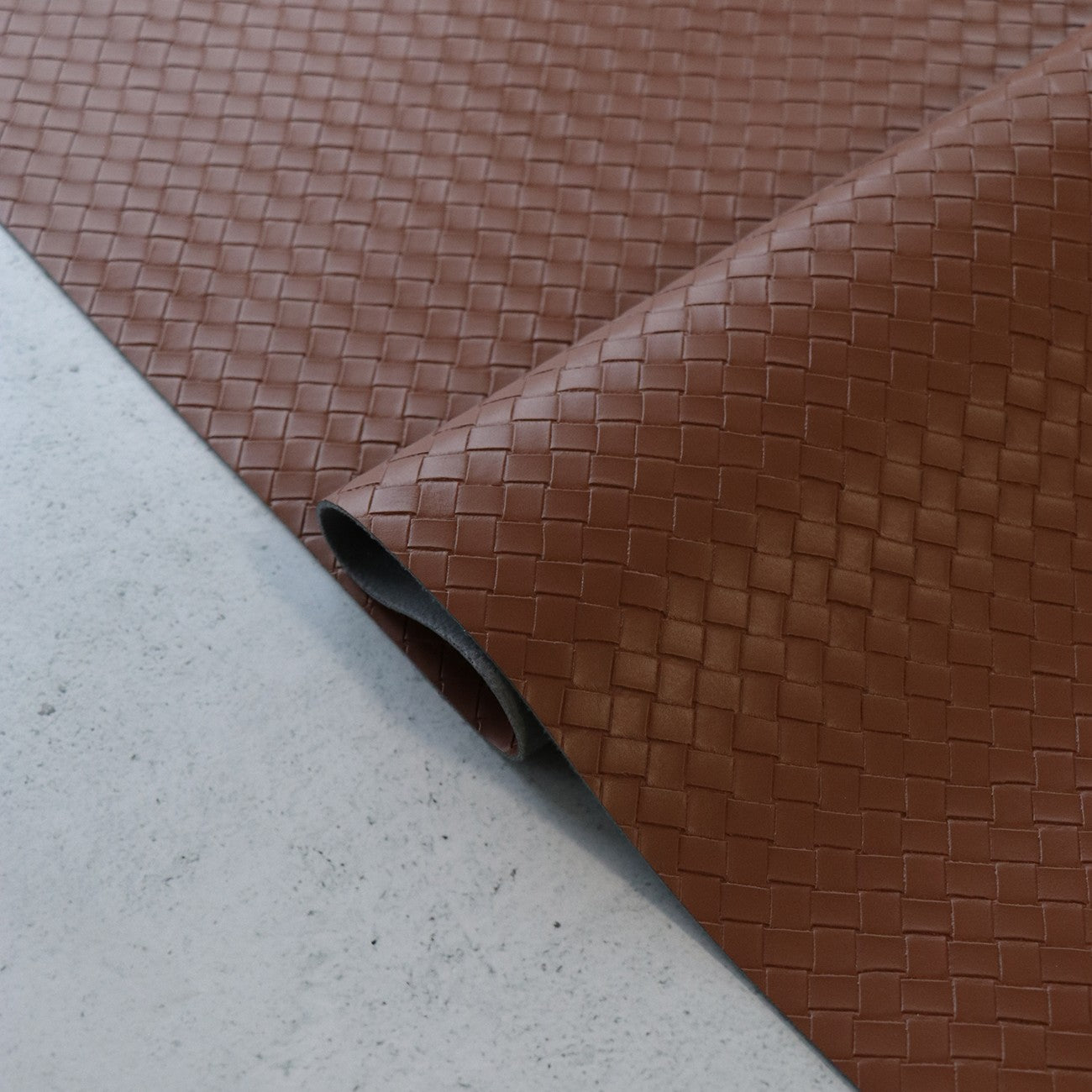 Bran Basket Weave Faux Leather 5 Yards