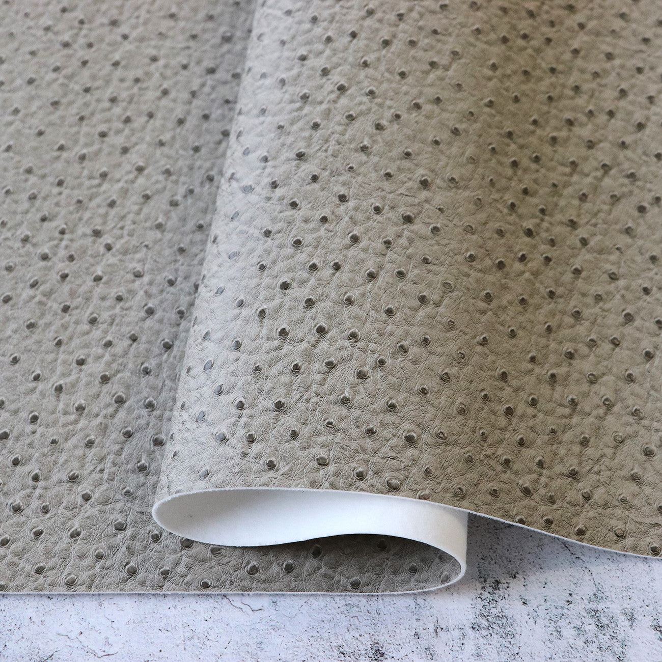 Ecru Faux Ostrich Leather 5yds