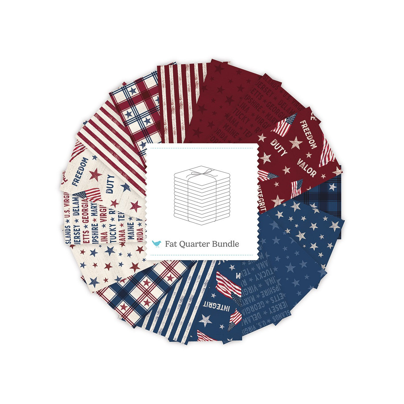 Valor Is Never Forgotten Fat Quarter Bundle, 16 Pcs.