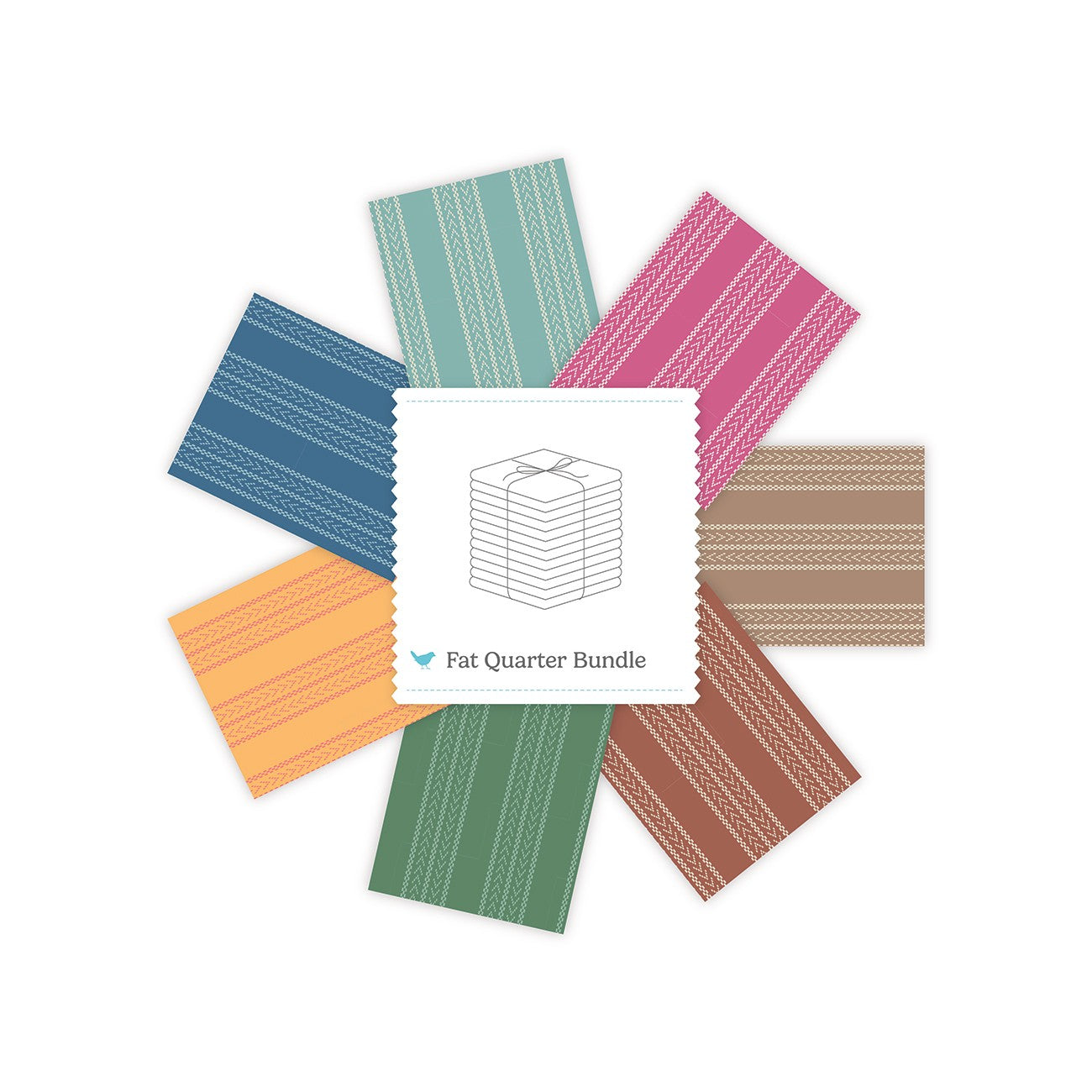 Woven Banded Fat Quarter Bundle, 7 Pcs.