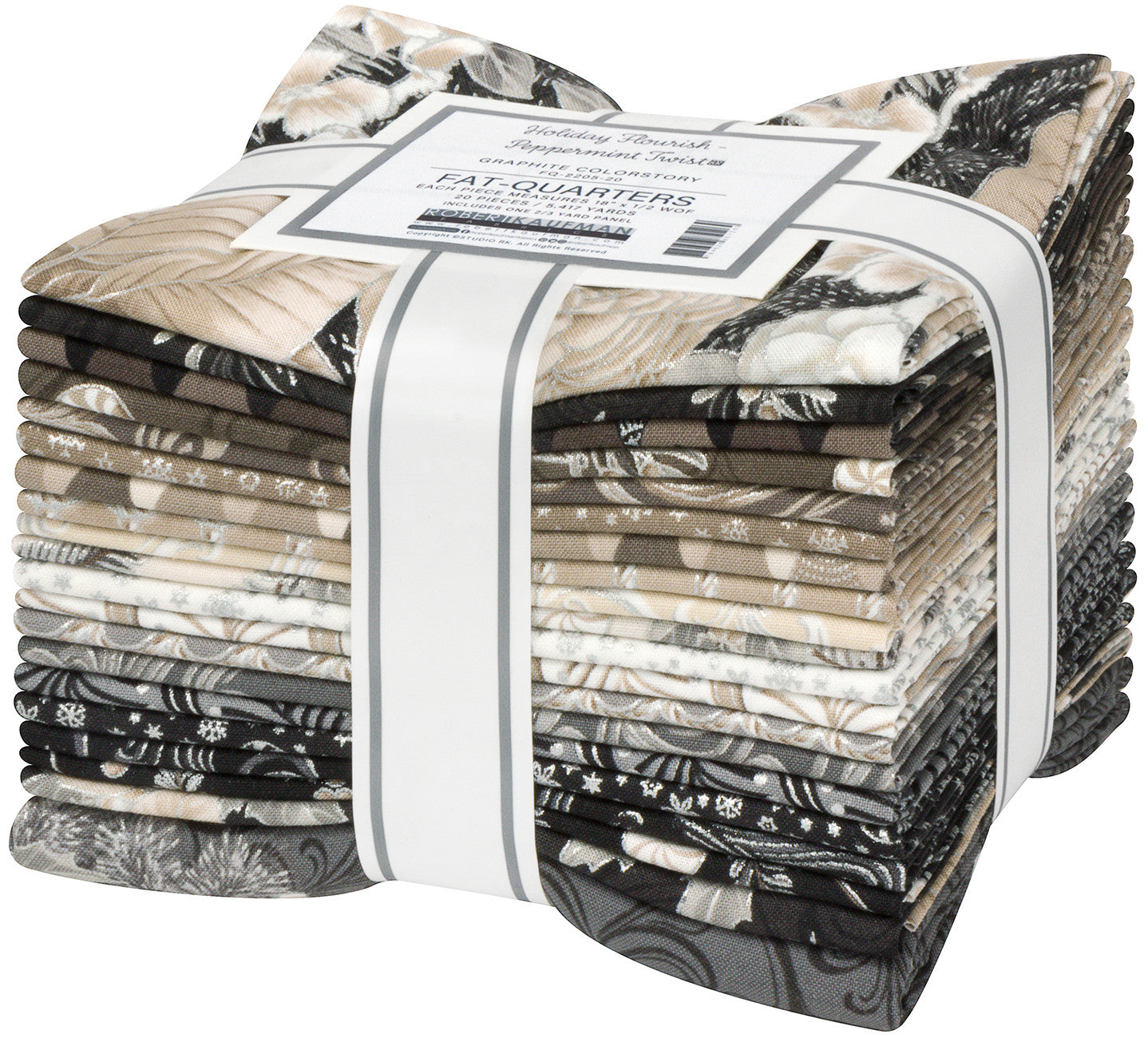 Fat Quarter Bundles Holiday Flourish - Peppermint Twist 20pcs
