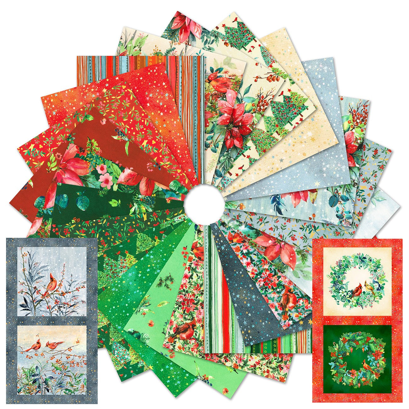 Fat Quarter Festive Delight, 24pcs/bundle