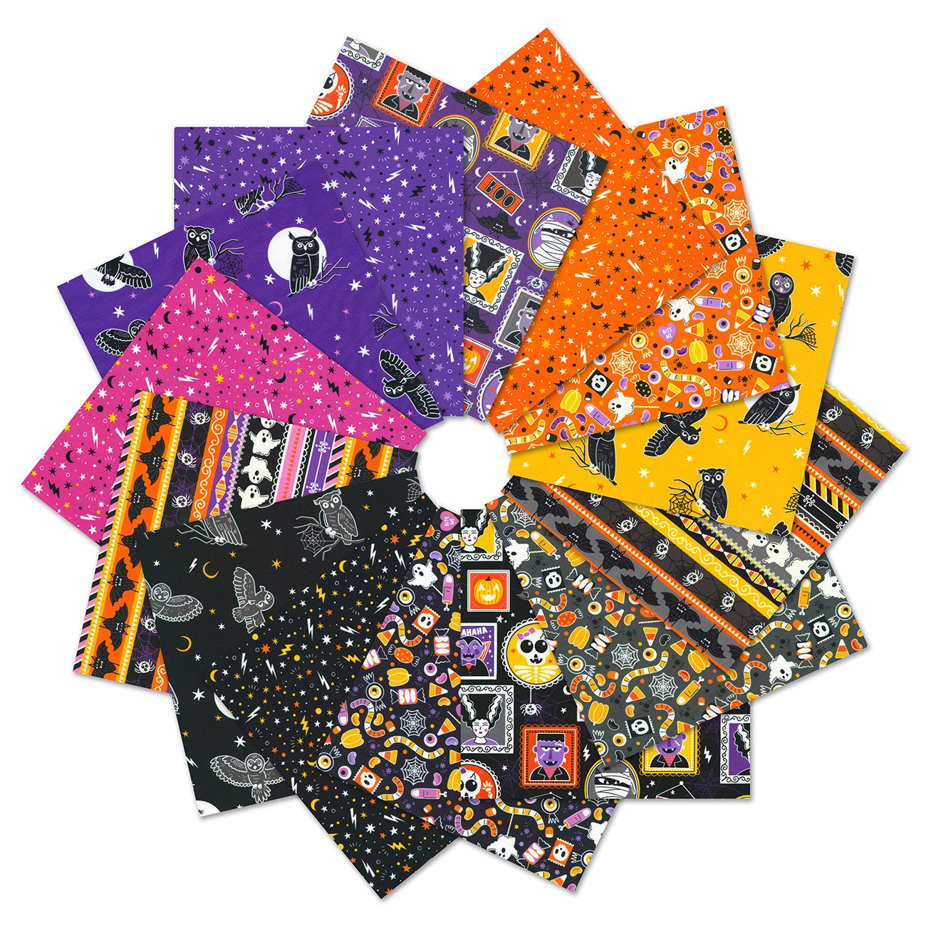 Fat Quarter Lights Out, 14pcs/bundle