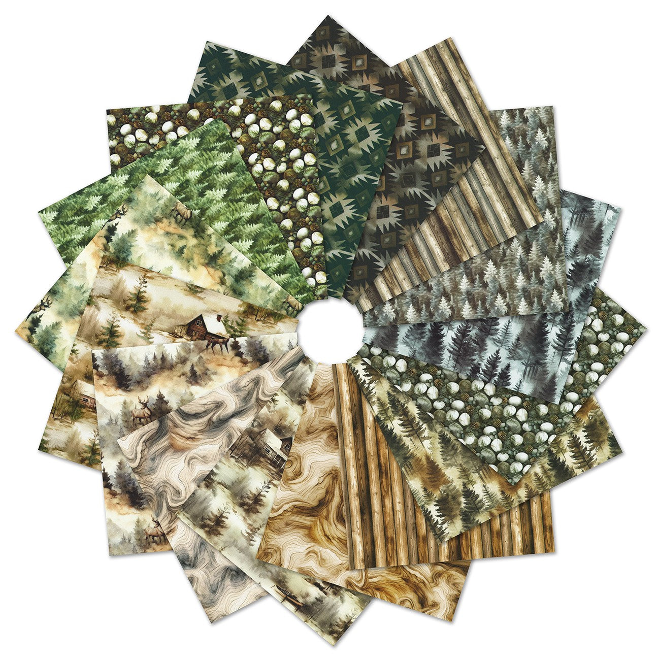 Fat Quarter Nature Retreat, 16pcs/bundle