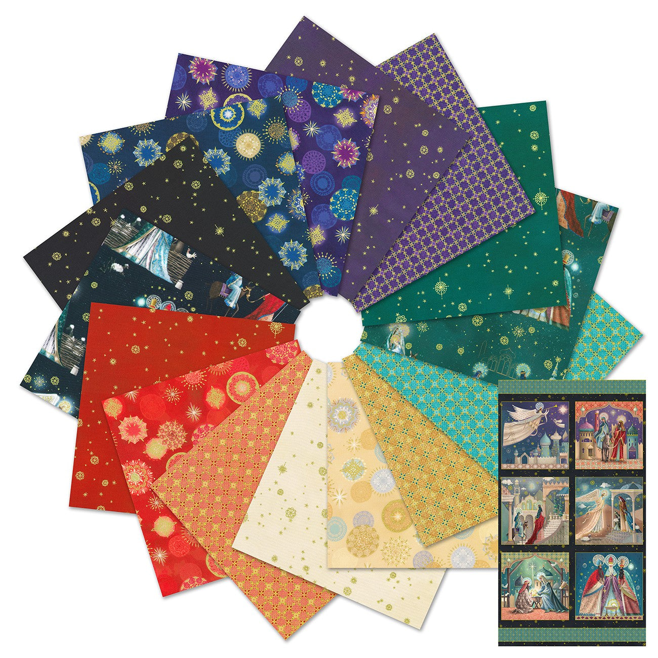 Fat Quarter Star of Wonder, 16pcs/bundle