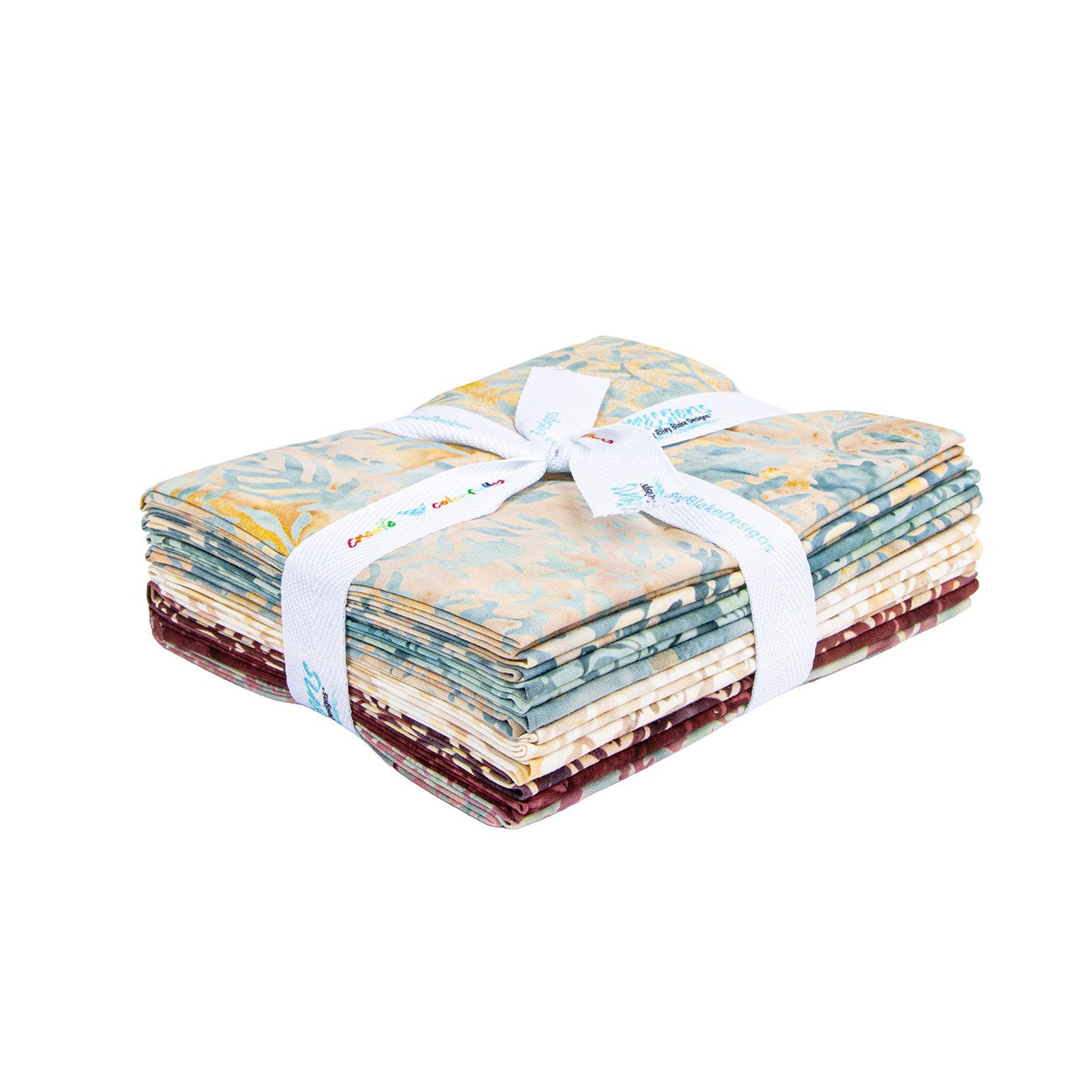 Batiks Floral Grid Old China Fat Quarter Bundle B, 9 Pcs.