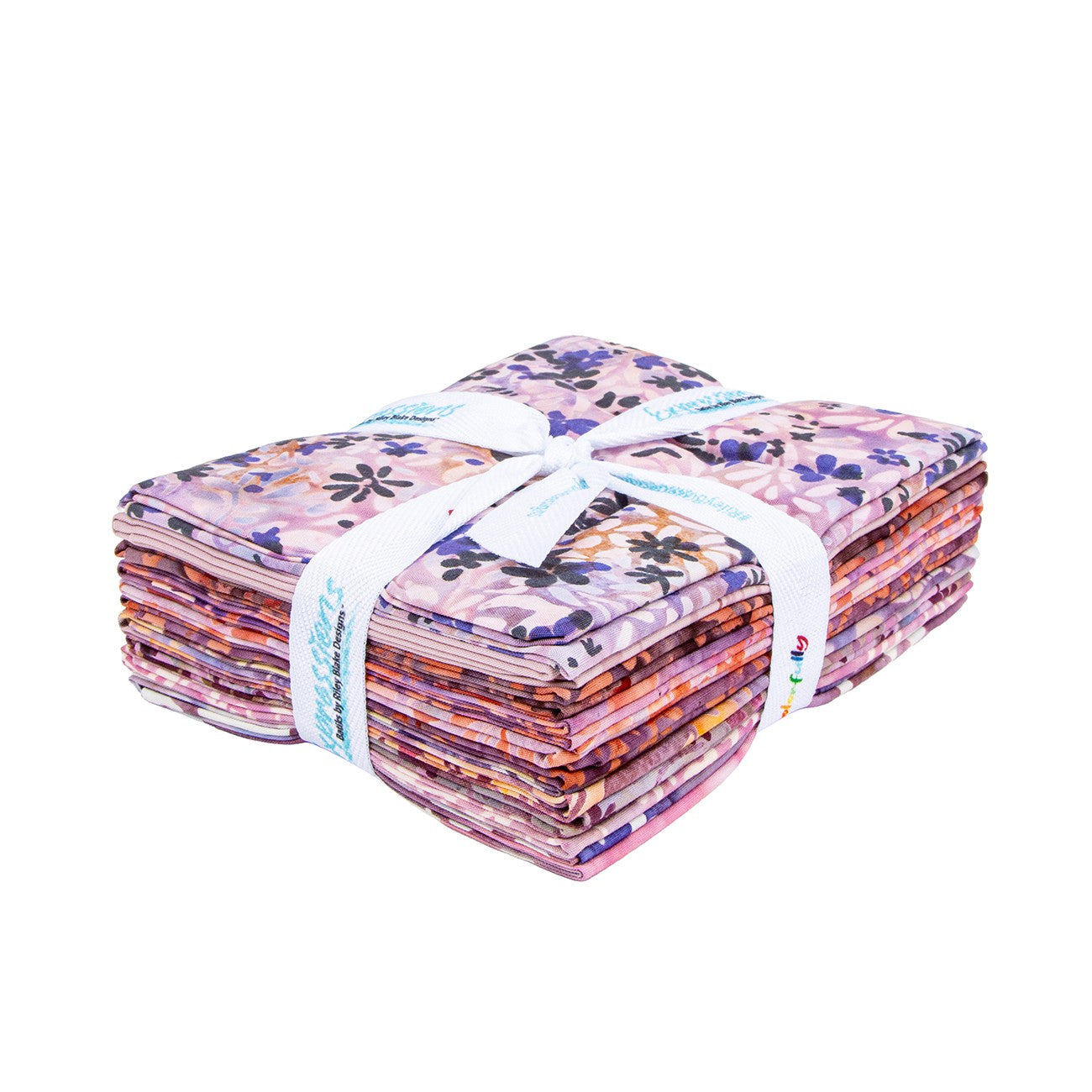 Batiks Wildflowers Misty Fat Quarter Bundle A, 10pcs