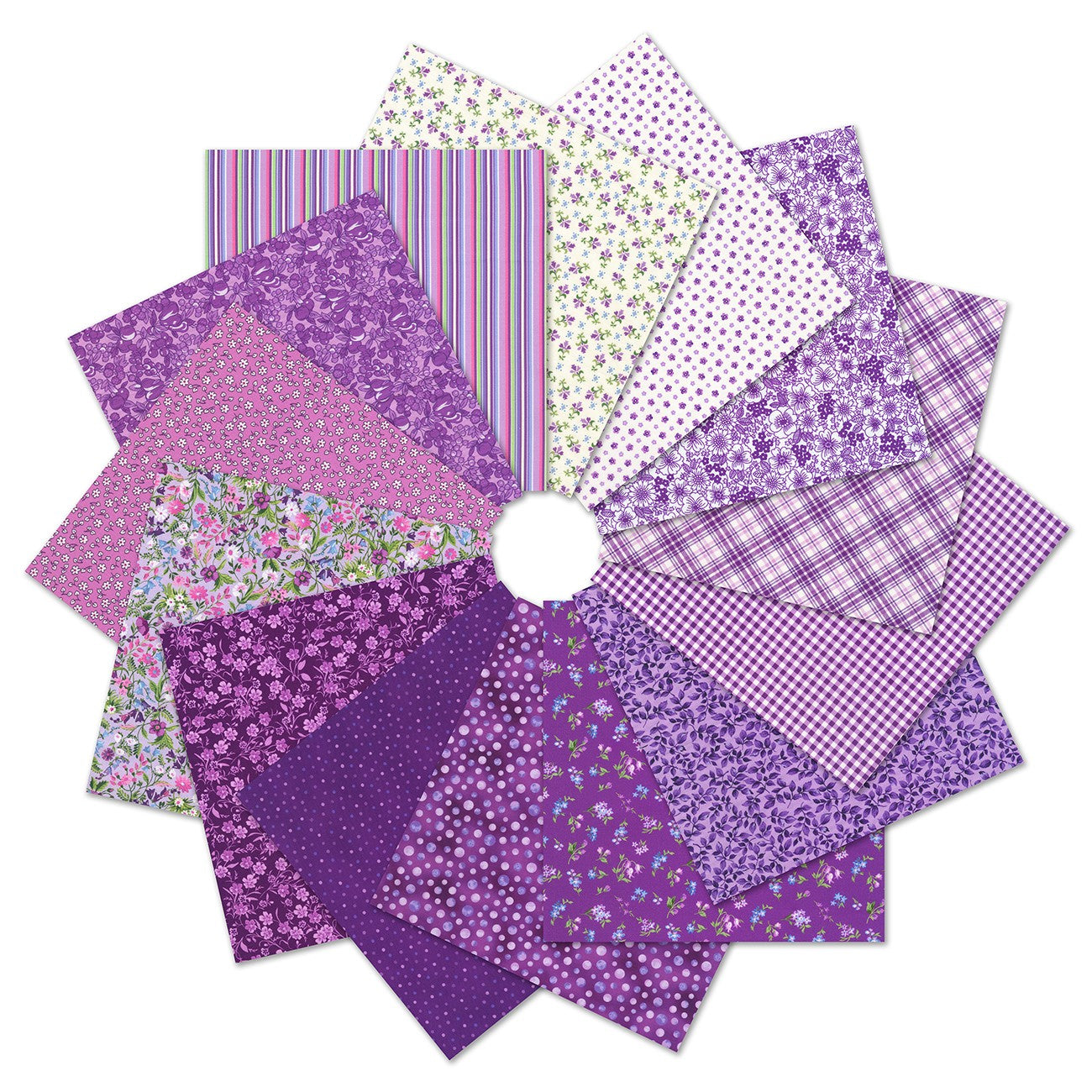 Fat Quarters, Pansy Colorstory, 14pcs/bundle