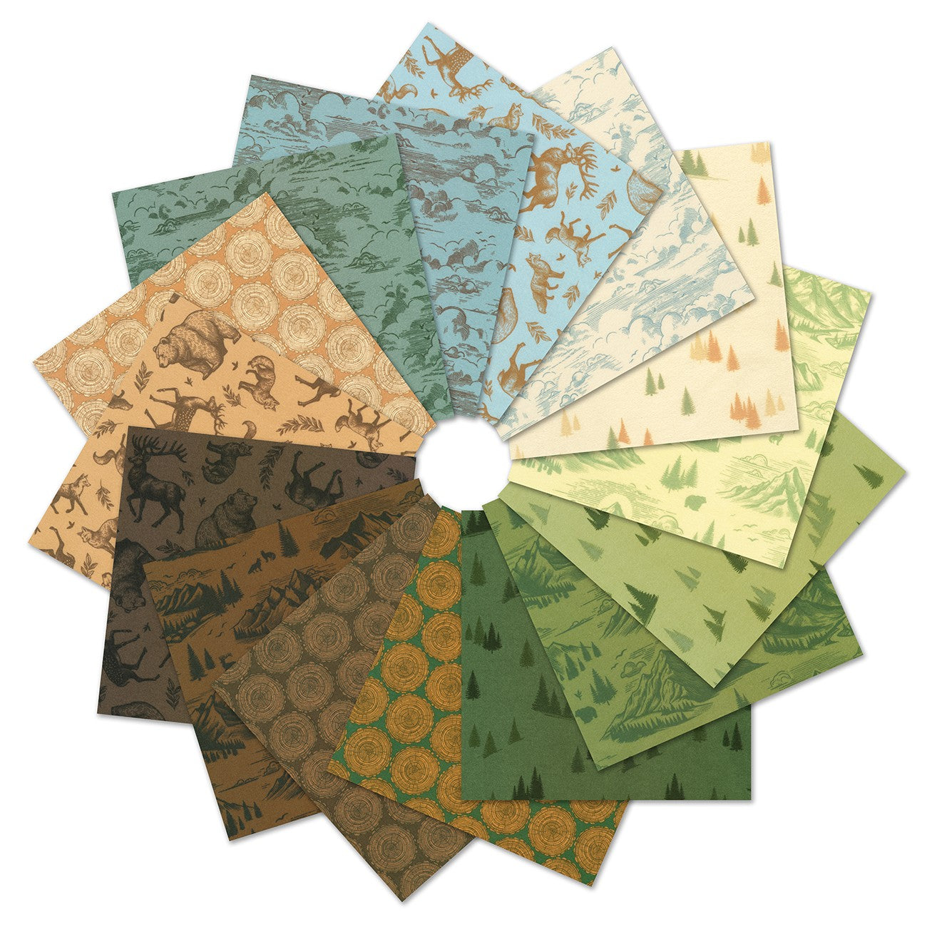Fat Quarter Bundle Pine & Peak Flannel, 15pcs/bundle