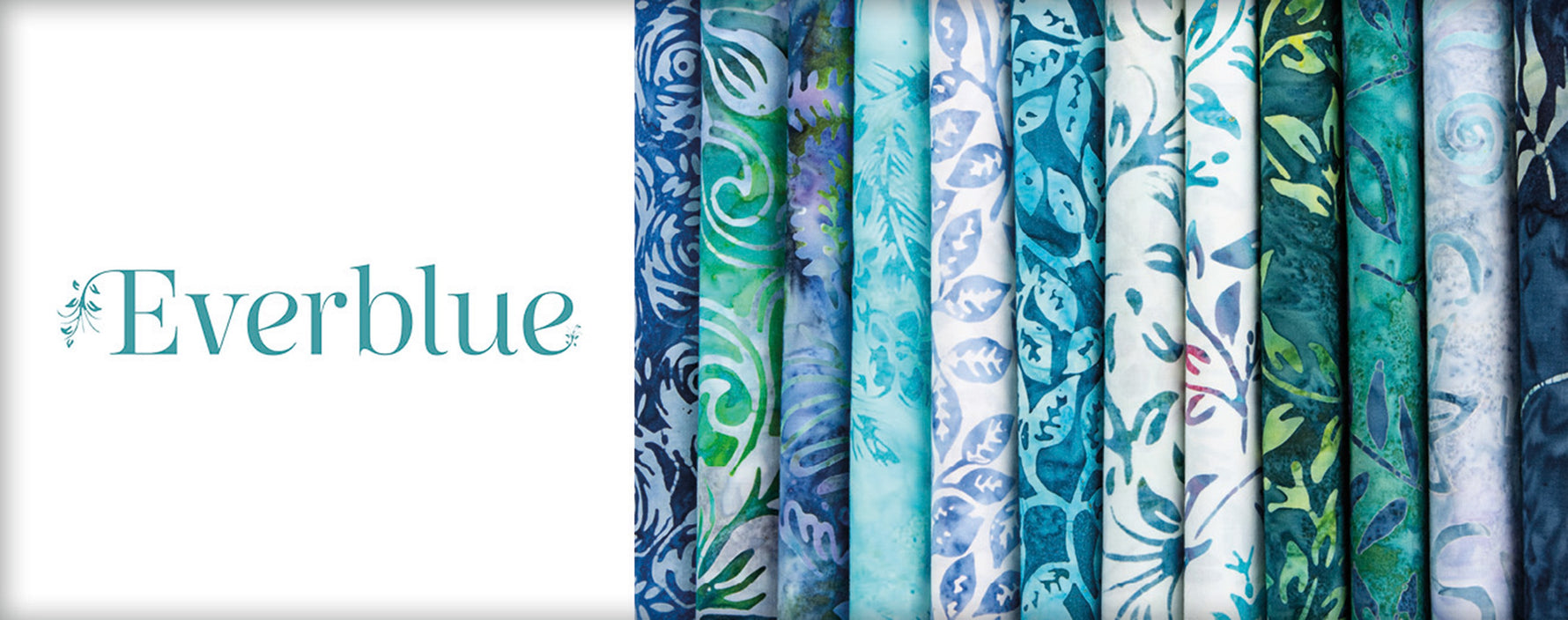 Batiks Everblue Fat Quarter Bundle 12 Pcs.
