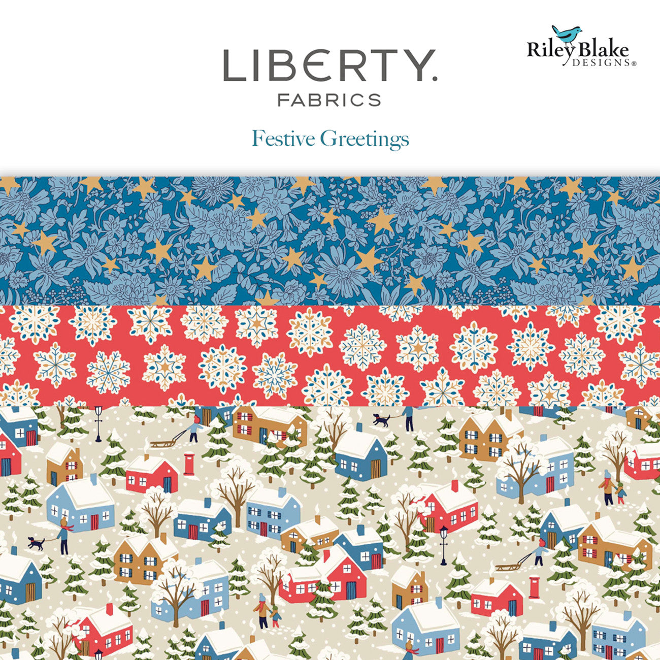 Liberty Festive Greetings Fat Quarter Bundle, 15pcs