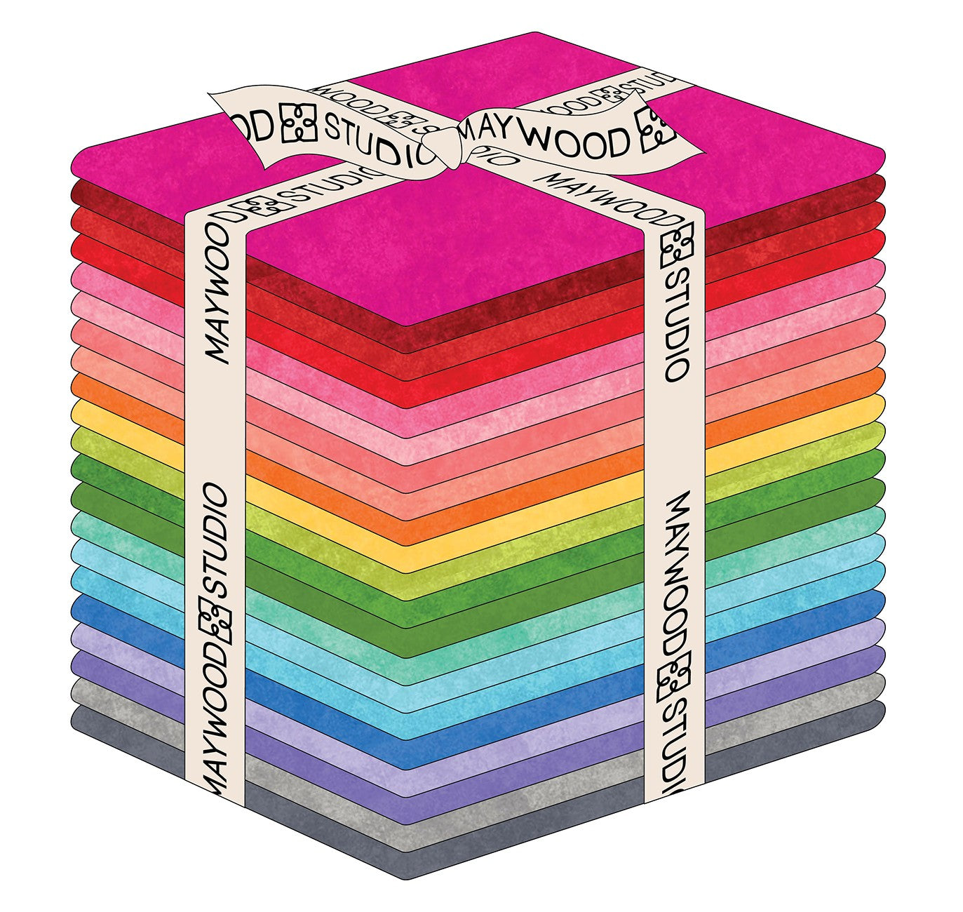Fat Quarter Squares Shadow Play Flannel Brights,21pcs/bundle