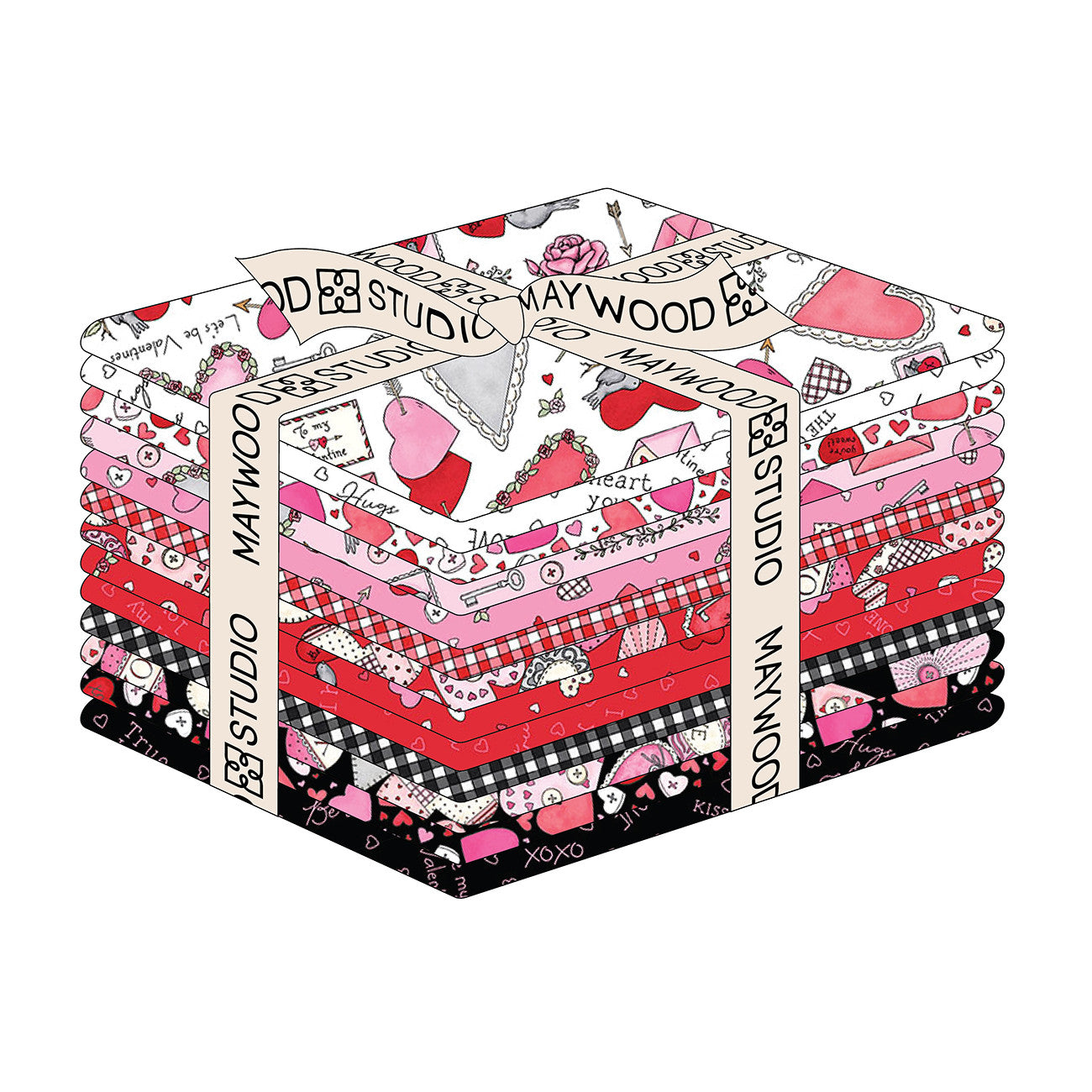 Fat Quarter I Heart You, 13pcs/bundle