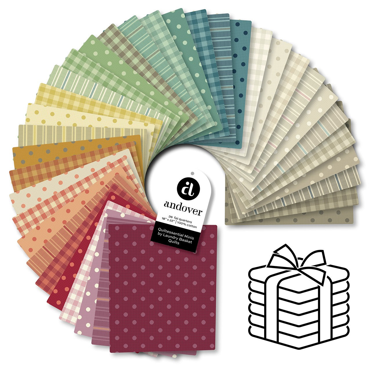Quiltessential Minis Fat Quarter Bundle 36 Cuts Each