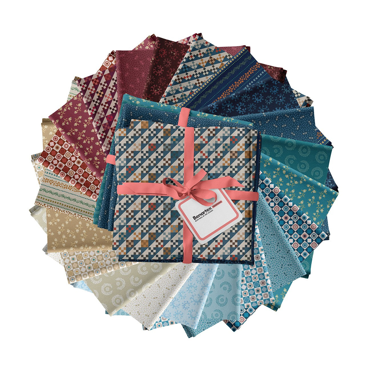Fat Quarter Blue Mill, 21pcs/bundle
