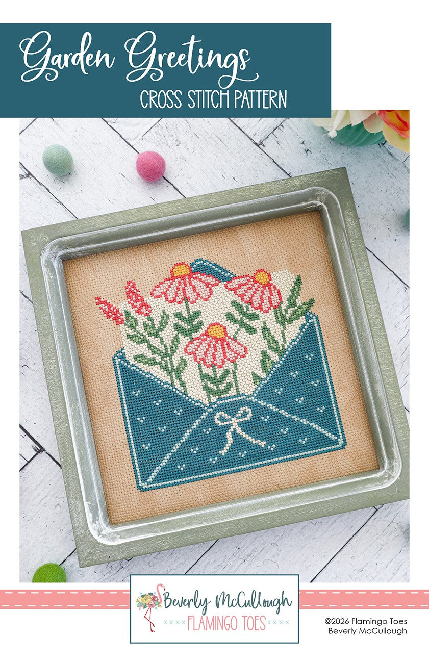 Garden Greetings Cross Stitch Pattern