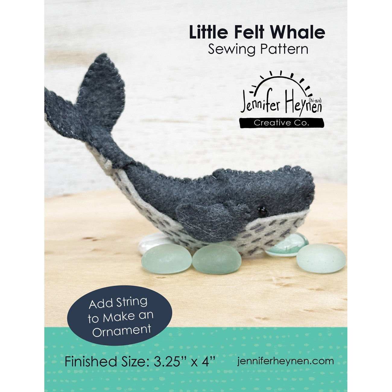Little Felt Whale Sewing Pattern