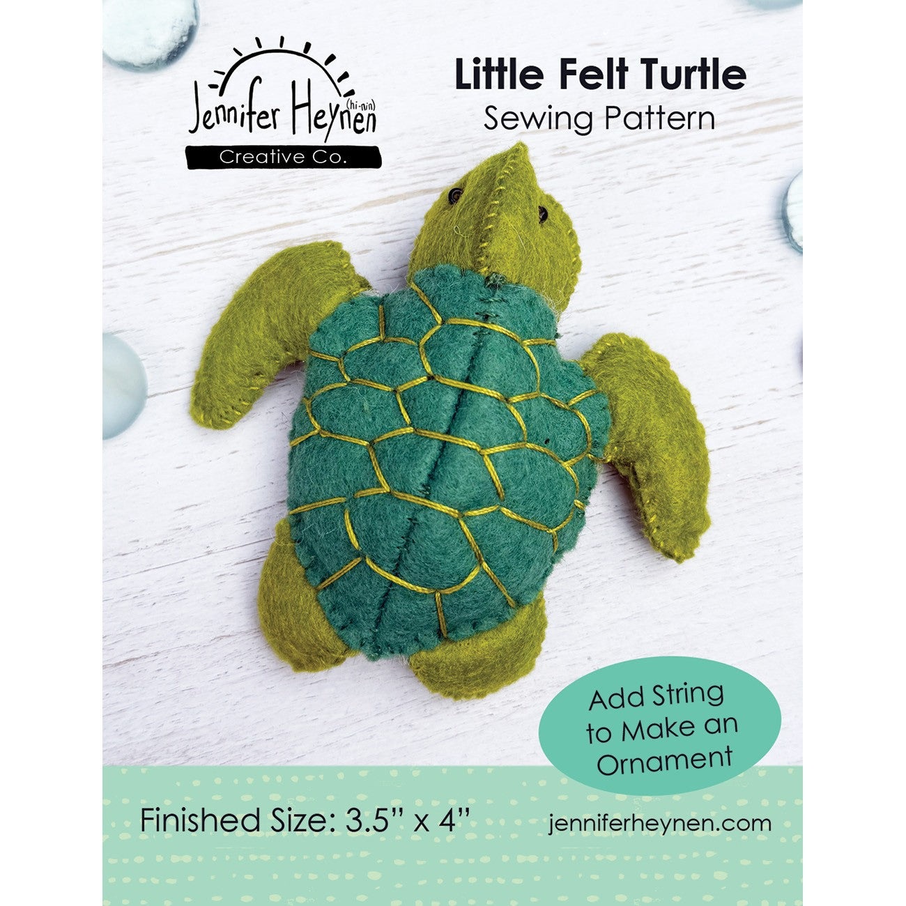Little Felt Turtle Sewing Pattern