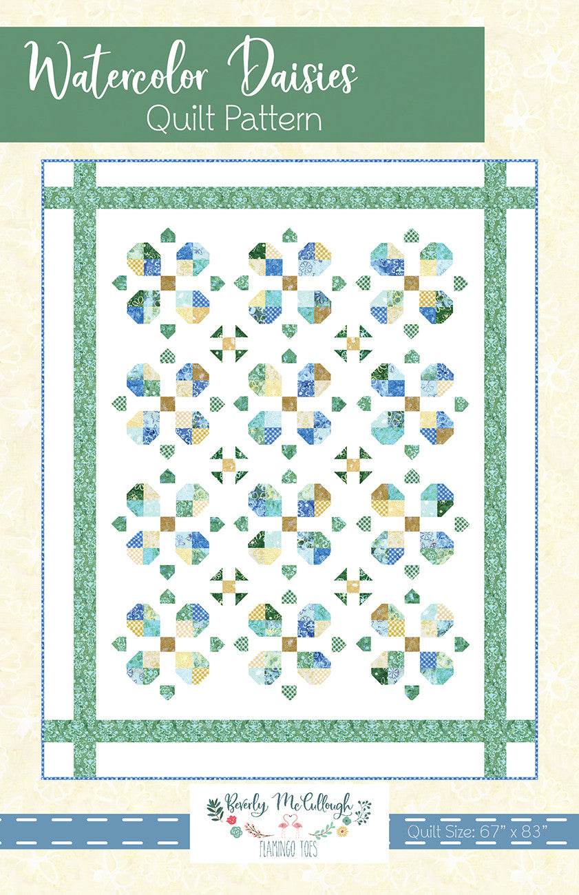 Watercolor Daisies Quilt Pattern