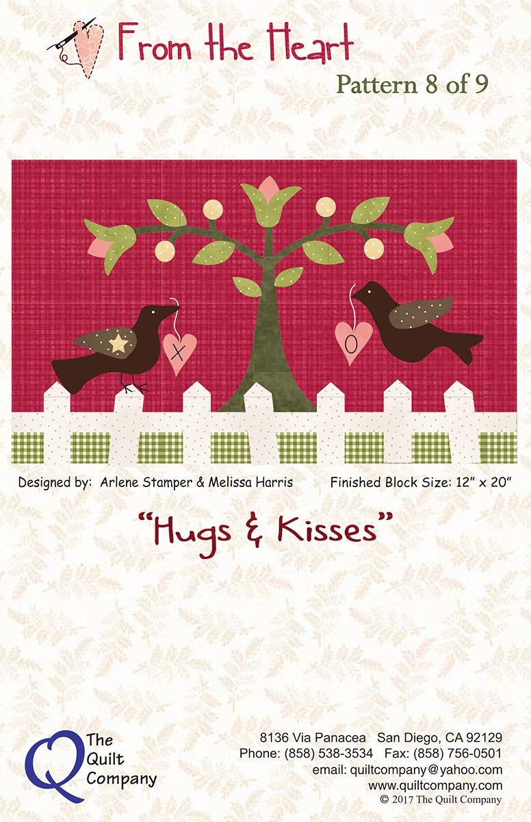 From The Heart Hugs & Kisses Block 8 Block of the Month