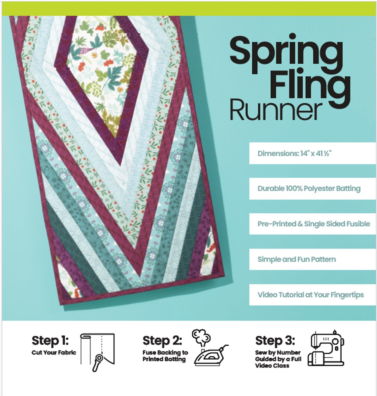 Spring Fling Quilt As You Go Batting Kit