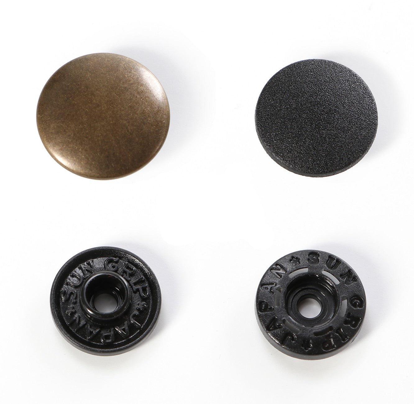 Tool-free Snaps - Set of Four - Antique Brass