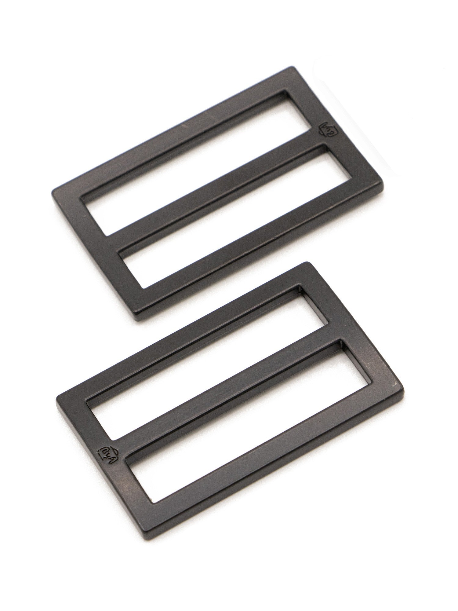 Slider Widemouth Flat 1-1/2in Black Metal Set of Two