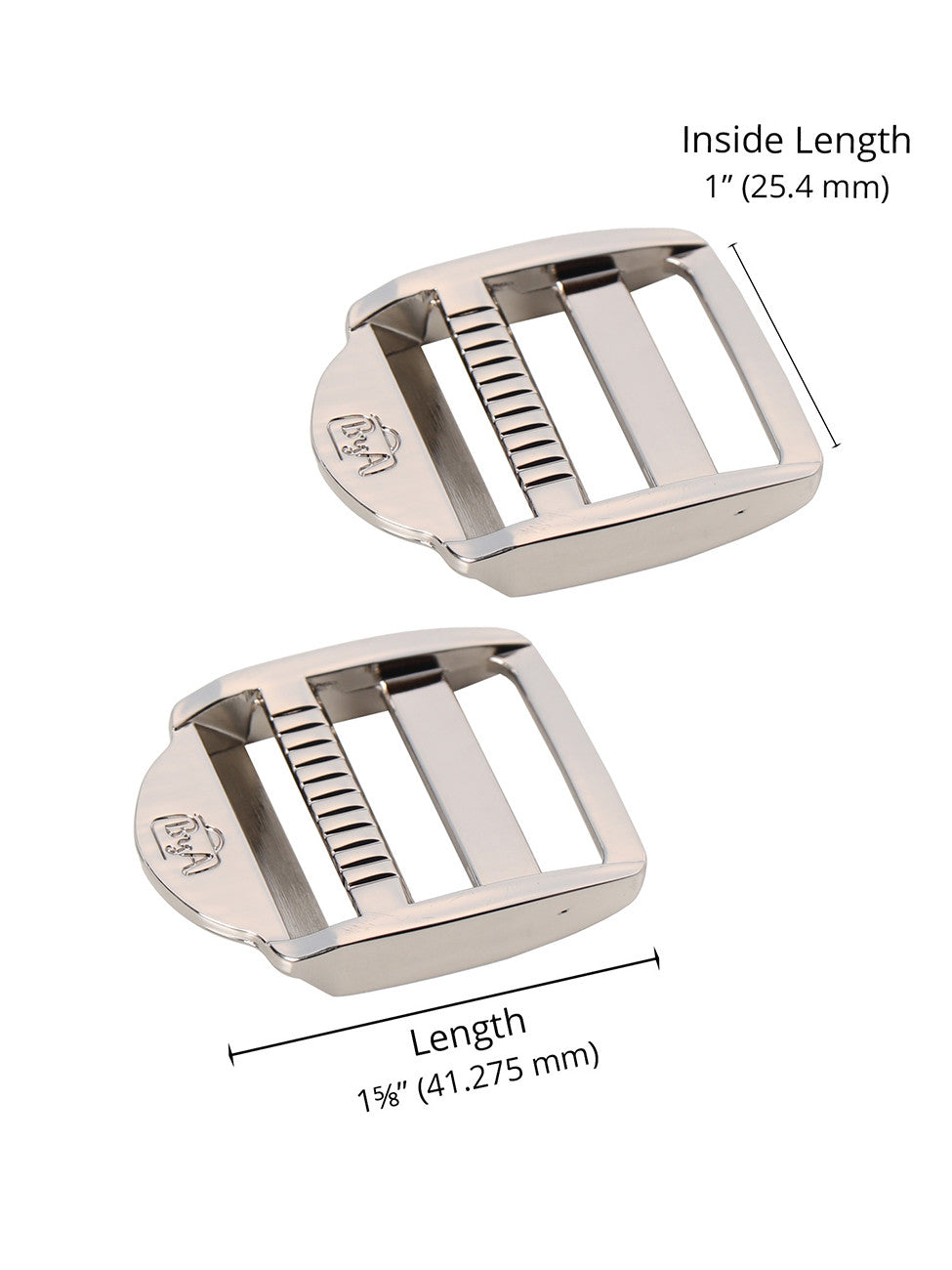 1in Strap Adjuster Nickel Set of Two