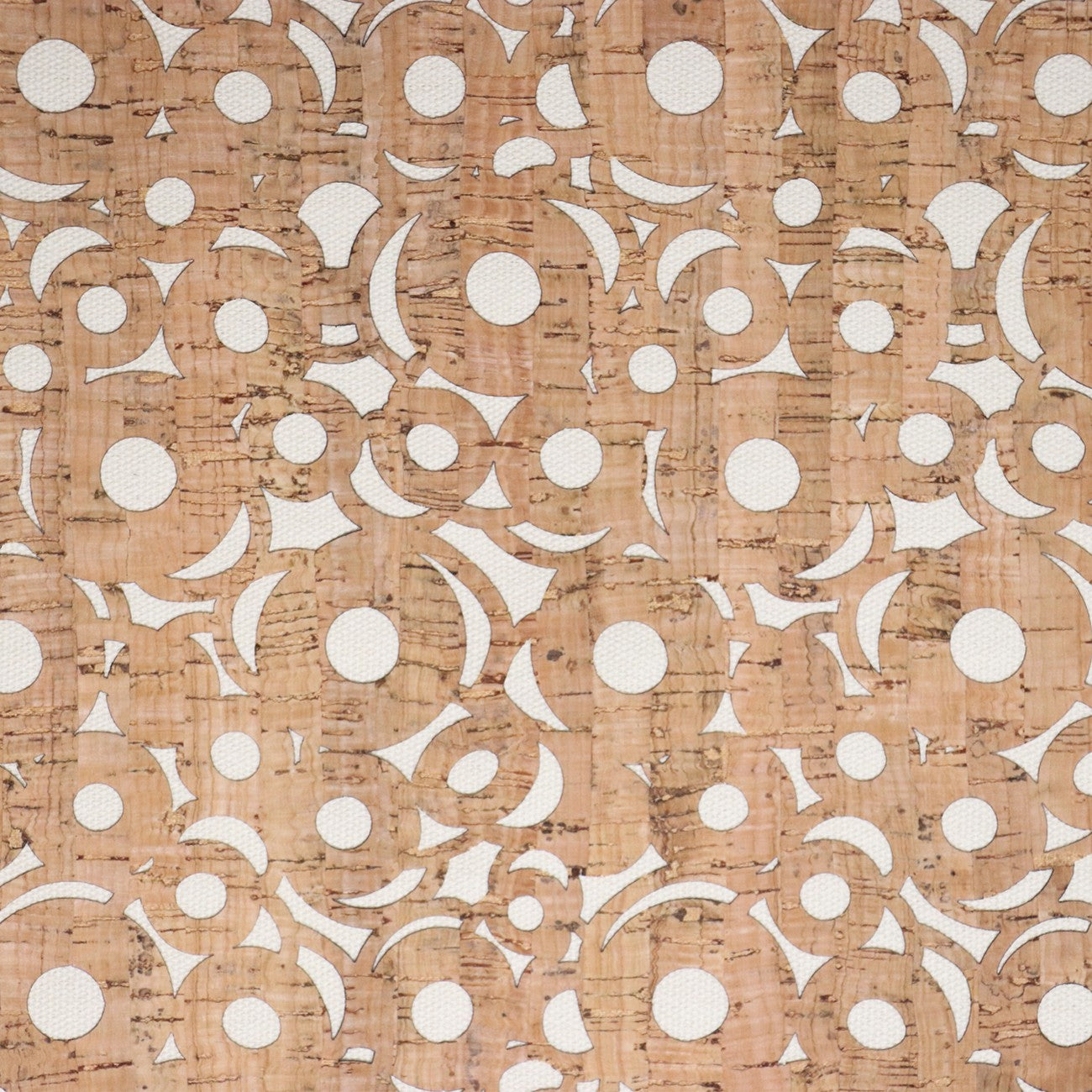 Cream Canvas Backed Cheery O's Pro Cork 1/2 yard