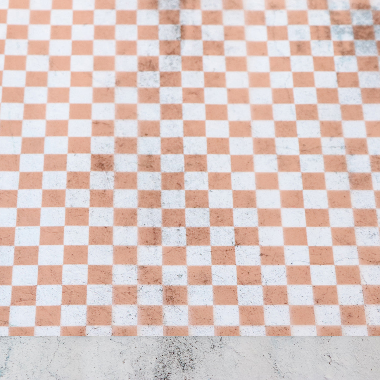 Apricot Checkerboard Vinyl 1/2yd