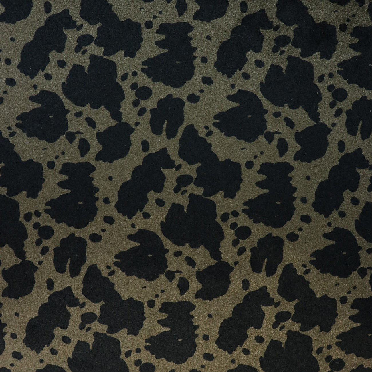 Cow Black Olive Faux Fur 1/2 Yard