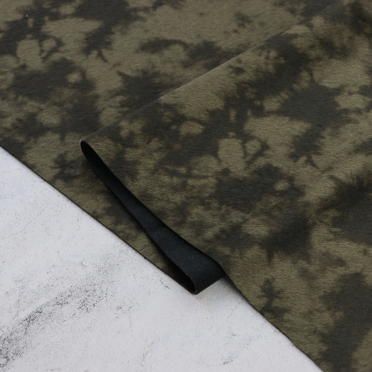 Tie Dye Tonal Olive Faux Fur 1/2yd