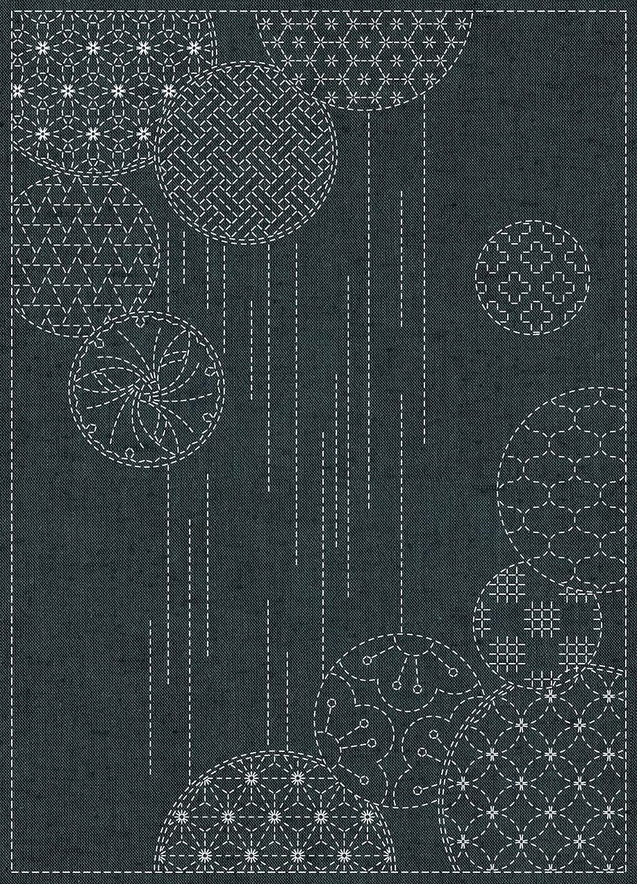 Sashiko Cloth-Yarn Dyed Nep Windchimes Blue
