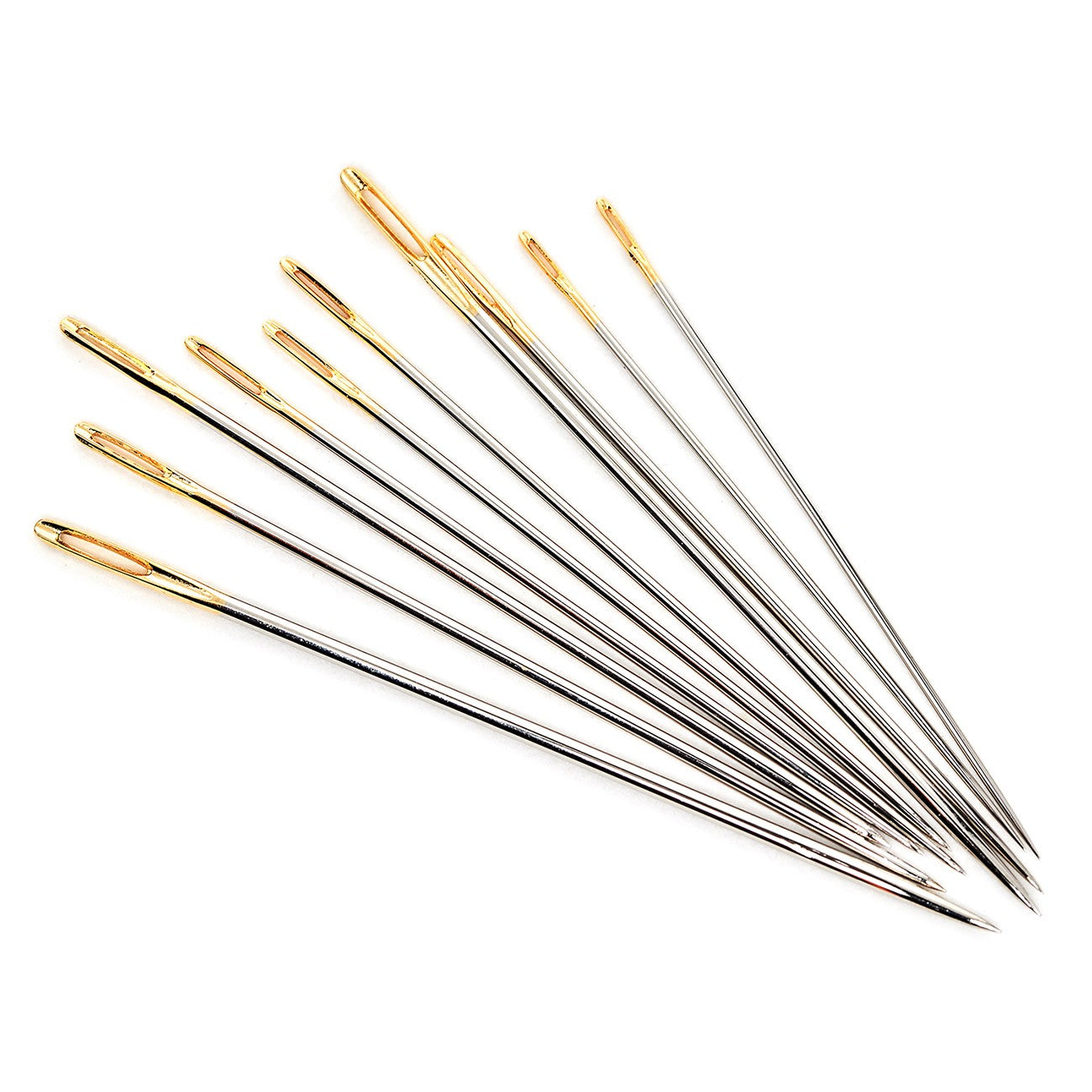 Assorted Gold Eye Embroidery Needles 10ct