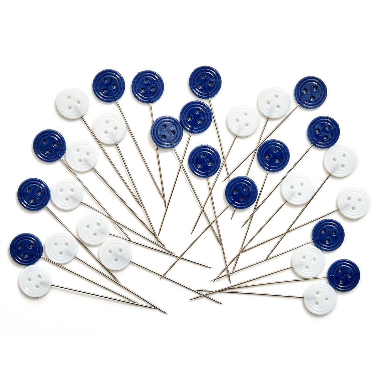 Heat Resistant Plastic Button Head Pins in a Glass Jar 30ct
