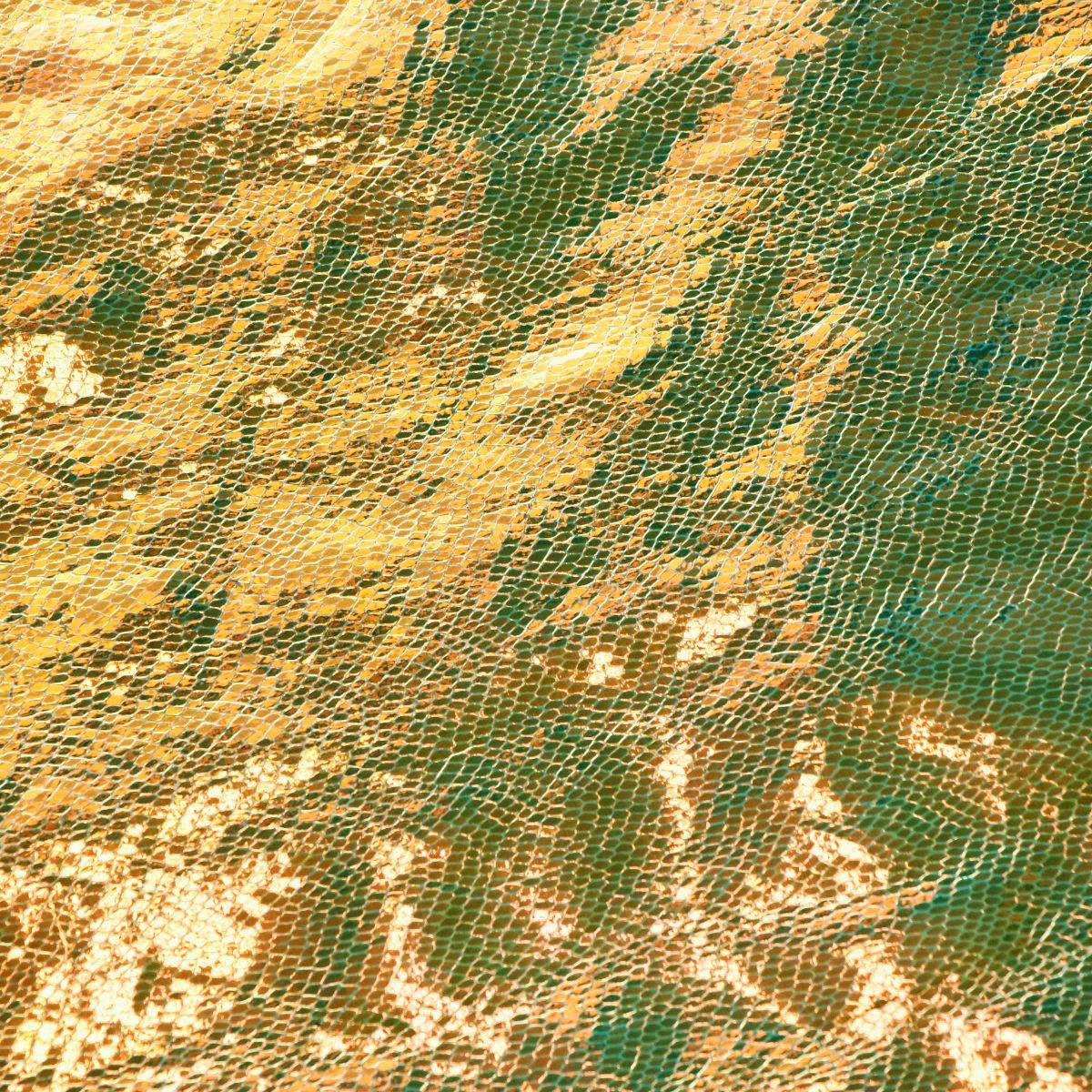 Gold Unicorn Faux  Leather 1/2 yard