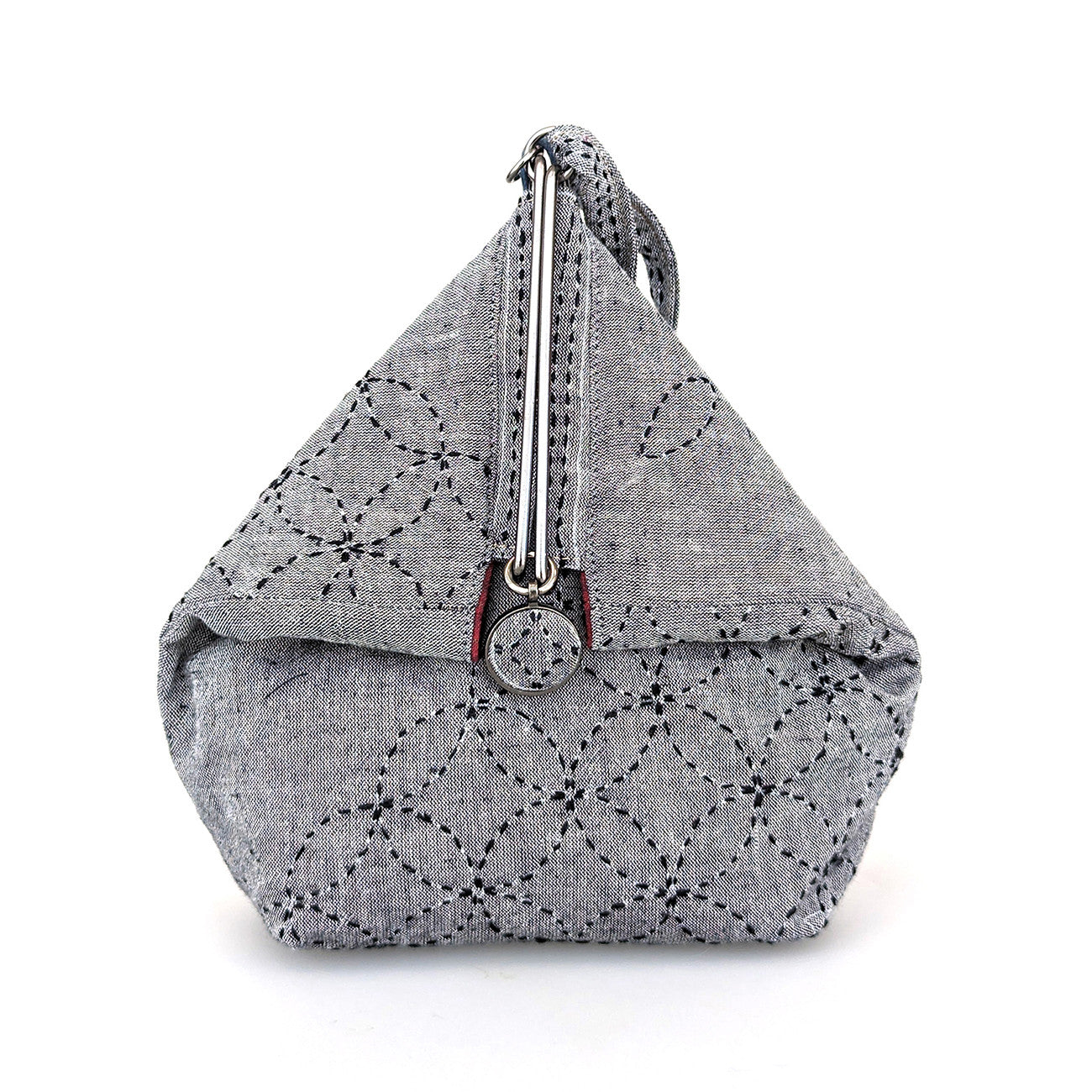 Sashiko Slide Clasp Purse Half Kit Black