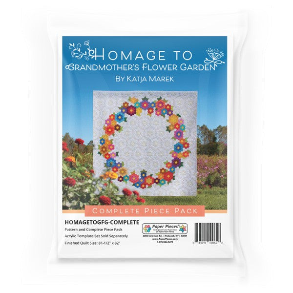 Homage to Grandmother's Flower Garden Pattern & Pieces