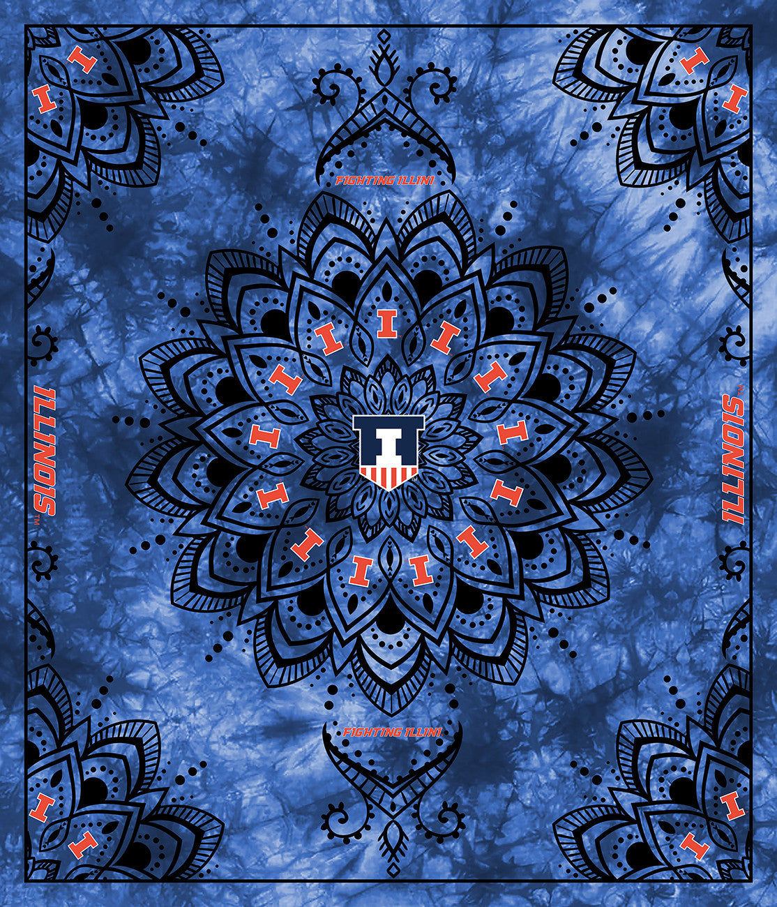 Illinois Collegiate Tapestry-48in x 56in