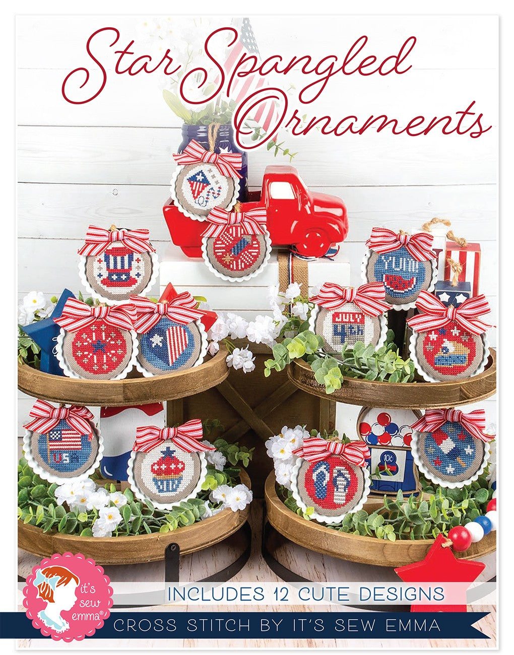 Star Spangled Ornaments Cross Stitch Pattern
