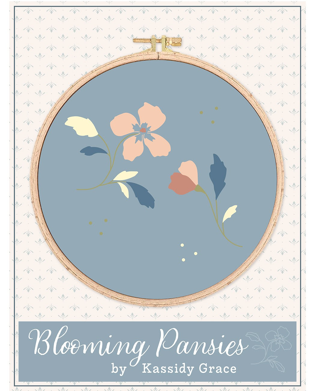 Blooming Pansies Embroidery Pattern