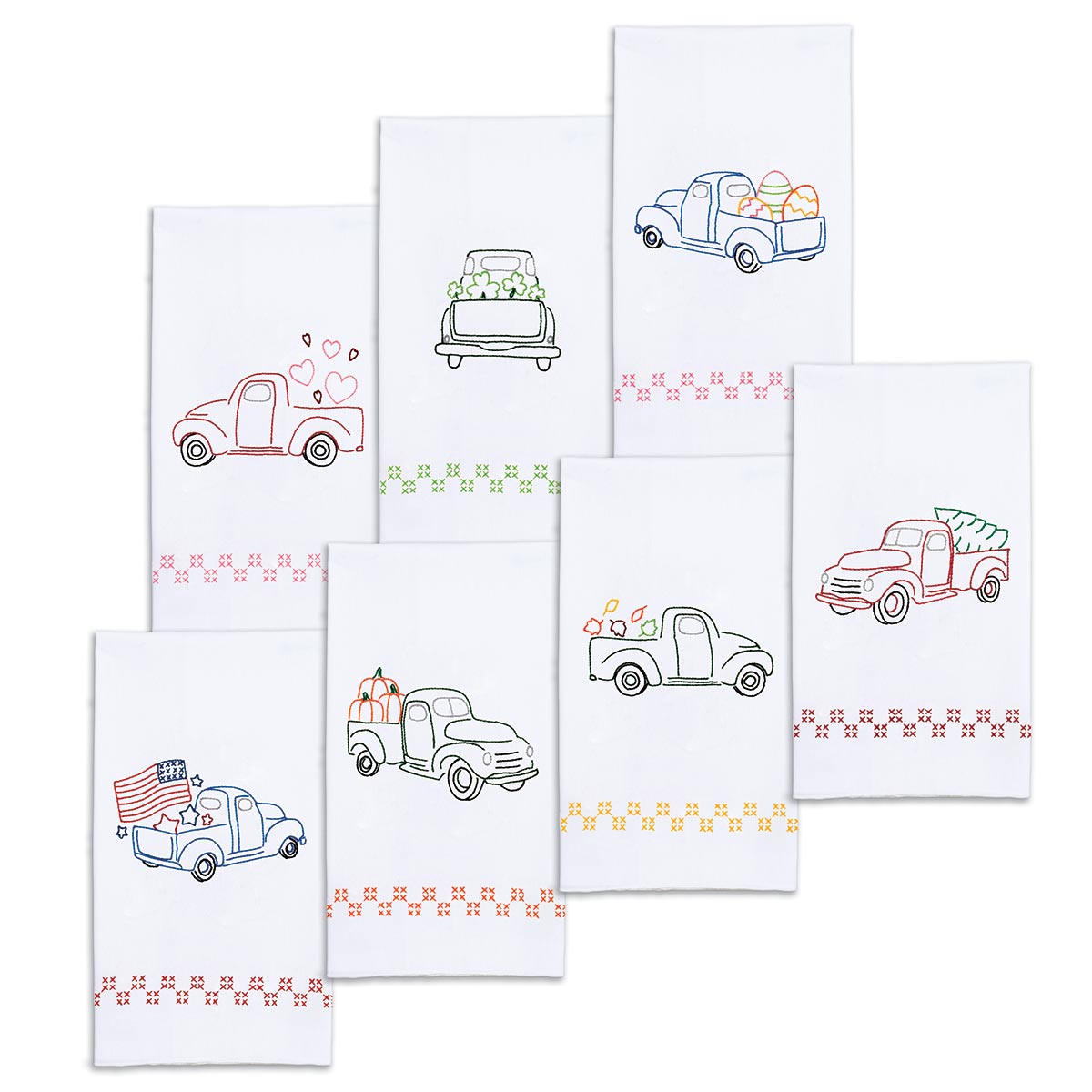 Holiday Trucks Hand Towel Set