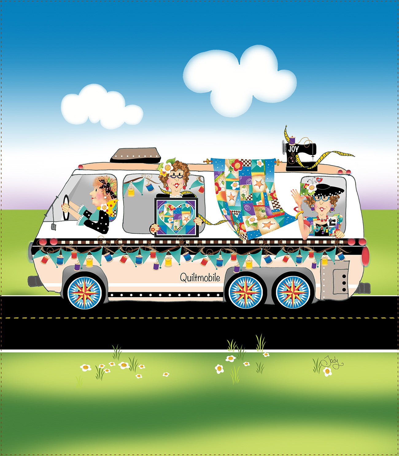 Quiltmobile Fabric Art Panel