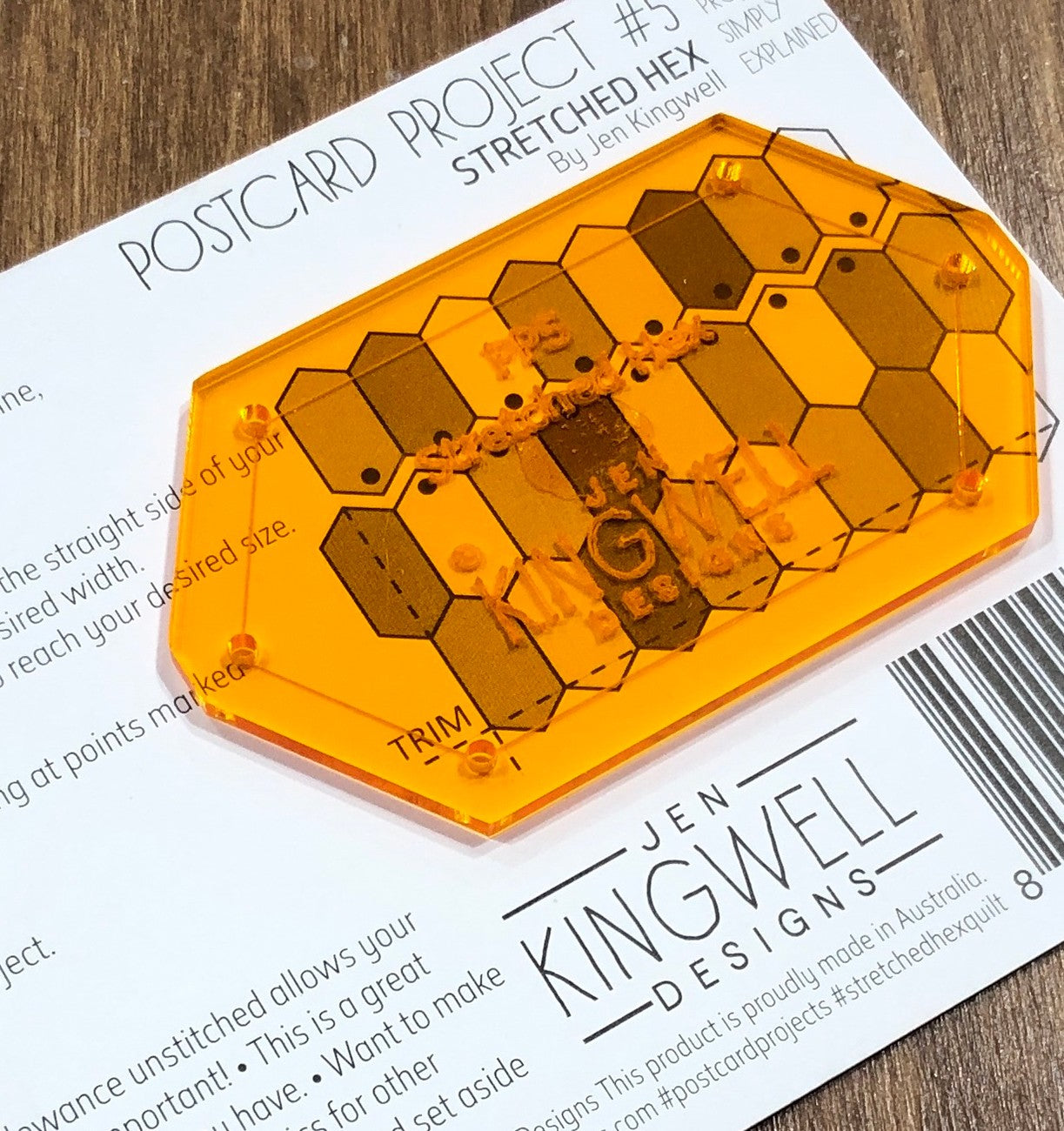 Postcard Project No. 5 - Stretched Hex