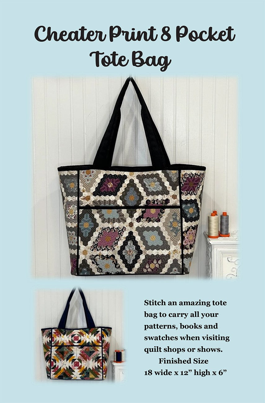 Cheater Print 8 Pocket Tote Bag