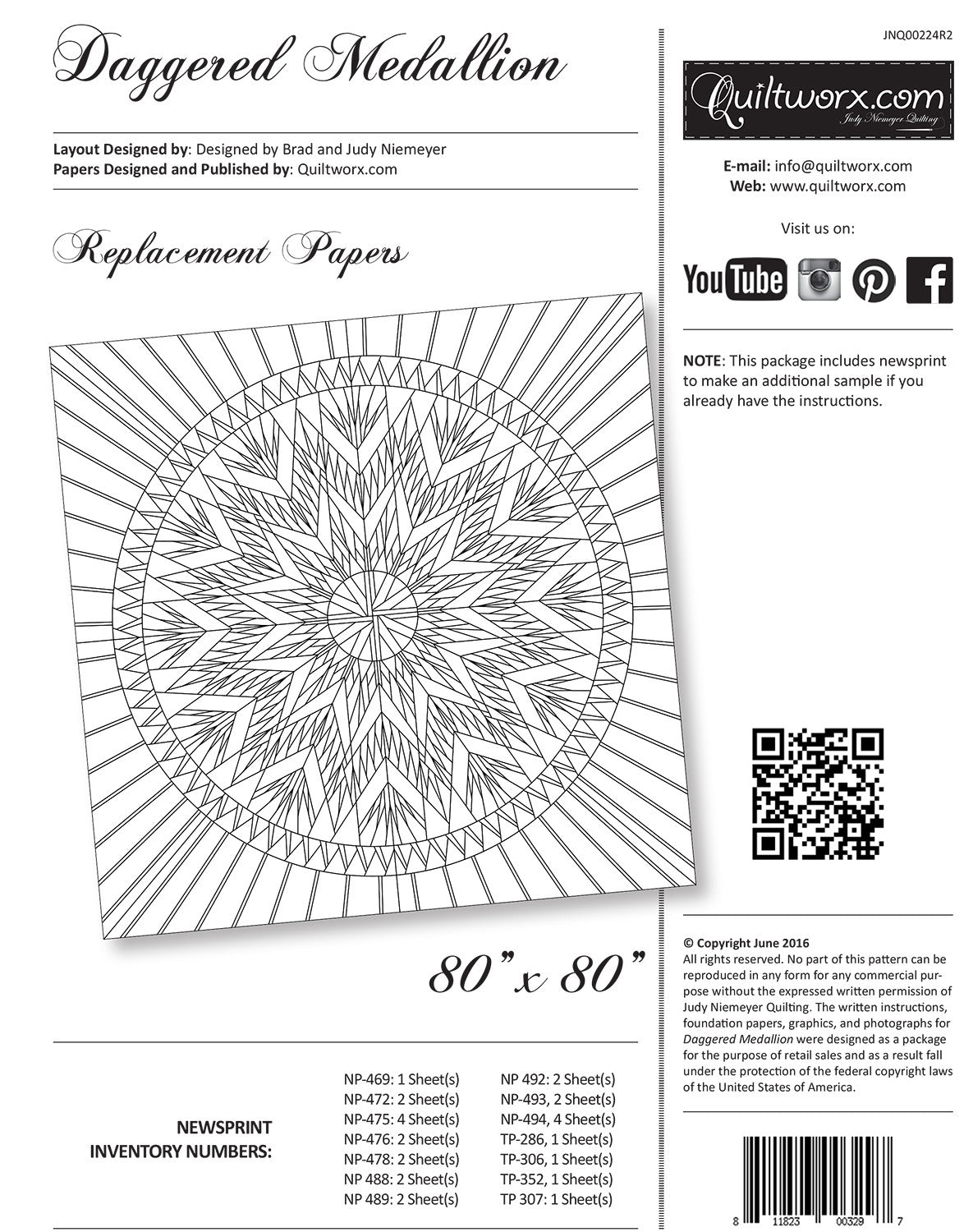 Daggered Medallion Replacement Papers