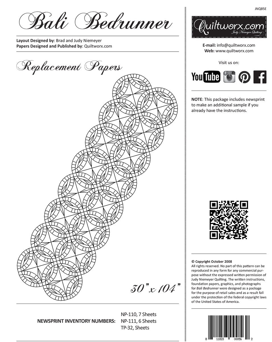 Bali Bed Runner Extra Foundation Paper